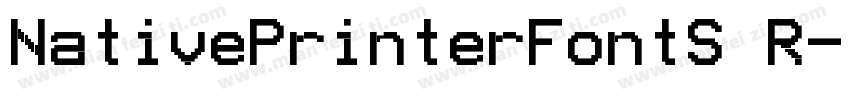 NativePrinterFontS R字体转换